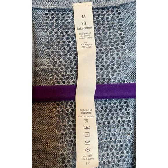 Lululemon Calm and Collected Wrap  Heathered Sailboat Classic Navy Size Medium - Picture 7 of 9